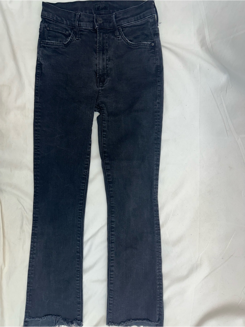 MOTHER Black Ankle Crop Jeans 24